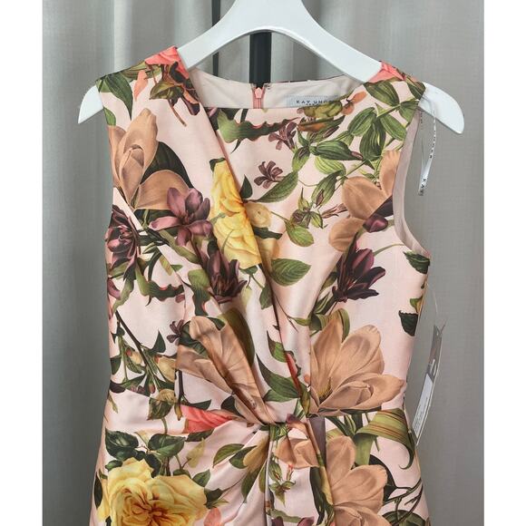 Kay Unger Frida Walk Thru Jumpsuit Dress Bridal Blush Multi Size 0 NWT Dressy - Picture 4 of 16